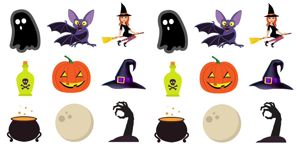 Halloween symbols in casino games